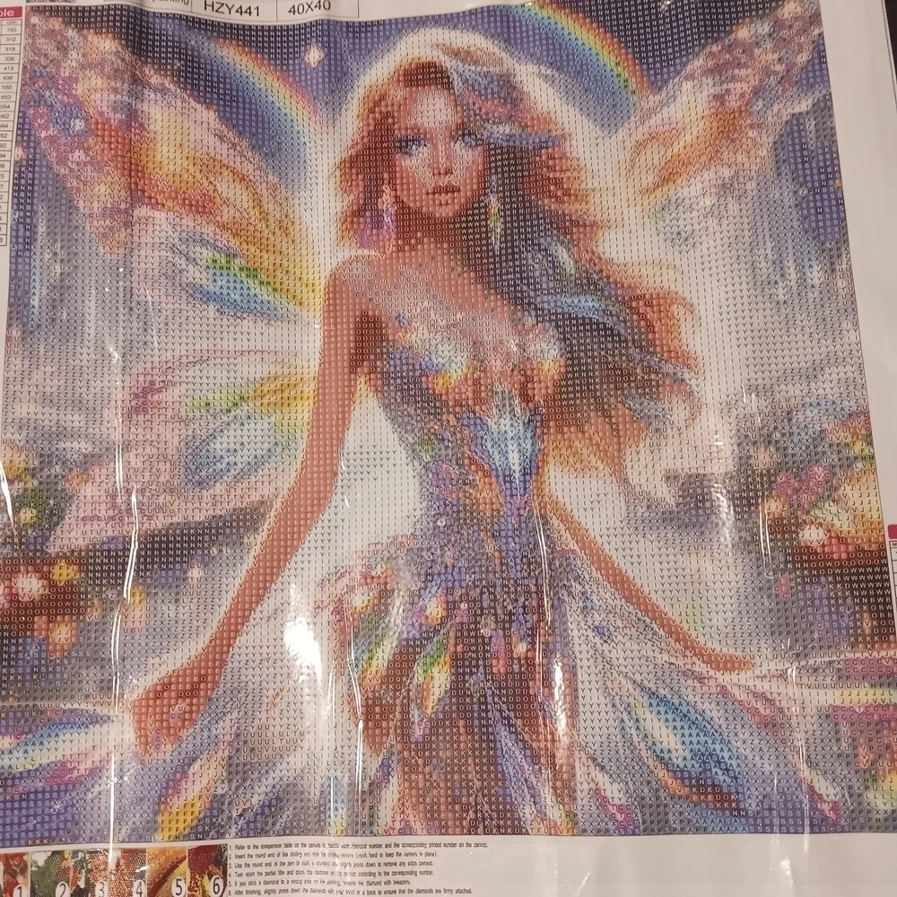 Colorful Rainbow Fairy Diamond Painting Kit 40x40